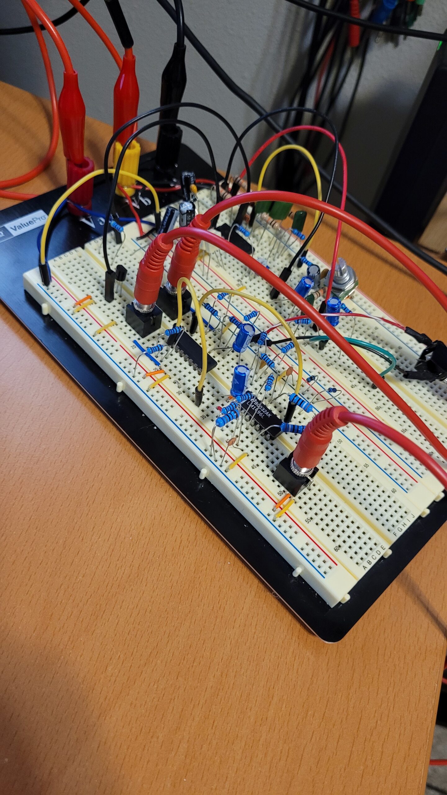 Breadboarded electronics